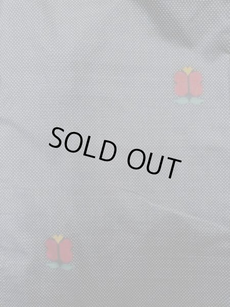 画像3: L1026R  羽織 女性用着物  シルク（正絹）   黒, 花 【中古】 【USED】 【リサイクル】 ★★★☆☆ (3)