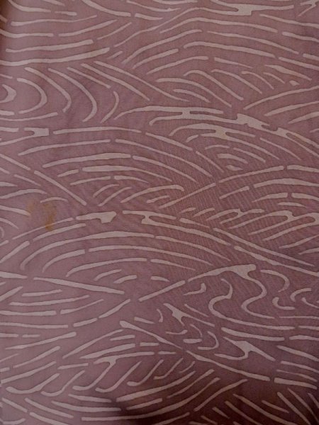 画像4: L1026S  羽織 女性用着物  シルク(正絹)  淡い 紫色, 抽象的模様 【中古】 【USED】 【リサイクル】 ★★☆☆☆ (4)