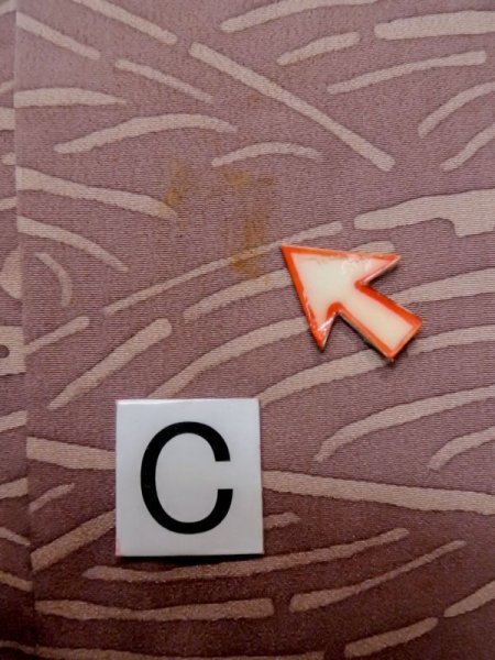 画像16: L1026S  羽織 女性用着物  シルク(正絹)  淡い 紫色, 抽象的模様 【中古】 【USED】 【リサイクル】 ★★☆☆☆ (16)