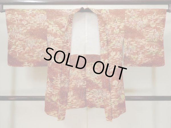 画像1: L1026Y  羽織 女性用着物  シルク（正絹）   灰色, 木 【中古】 【USED】 【リサイクル】 ★★★★☆ (1)