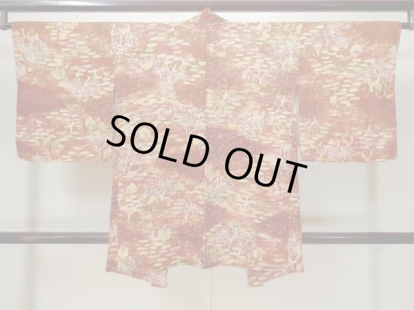 画像2: L1026Y  羽織 女性用着物  シルク（正絹）   灰色, 木 【中古】 【USED】 【リサイクル】 ★★★★☆ (2)