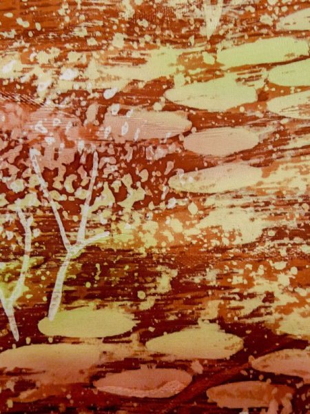 画像7: L1026Y  羽織 女性用着物  シルク(正絹)   灰色, 木 【中古】 【USED】 【リサイクル】 ★★★★☆ (7)