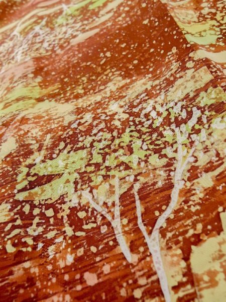 画像10: L1026Y  羽織 女性用着物  シルク(正絹)   灰色, 木 【中古】 【USED】 【リサイクル】 ★★★★☆ (10)