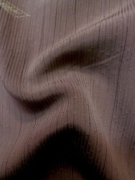 画像11: L1027B  羽織 女性用着物  シルク(正絹)  淡い 紫色, 葉 【中古】 【USED】 【リサイクル】 ★★★☆☆ (11)