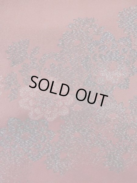 画像4: L1104A  羽織 女性用着物  シルク(正絹)   えんじ, 花 【中古】 【USED】 【リサイクル】 ★★☆☆☆ (4)