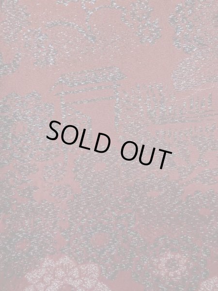 画像6: L1104A  羽織 女性用着物  シルク(正絹)   えんじ, 花 【中古】 【USED】 【リサイクル】 ★★☆☆☆ (6)