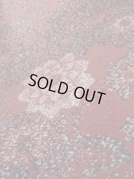 画像8: L1104A  羽織 女性用着物  シルク(正絹)   えんじ, 花 【中古】 【USED】 【リサイクル】 ★★☆☆☆ (8)