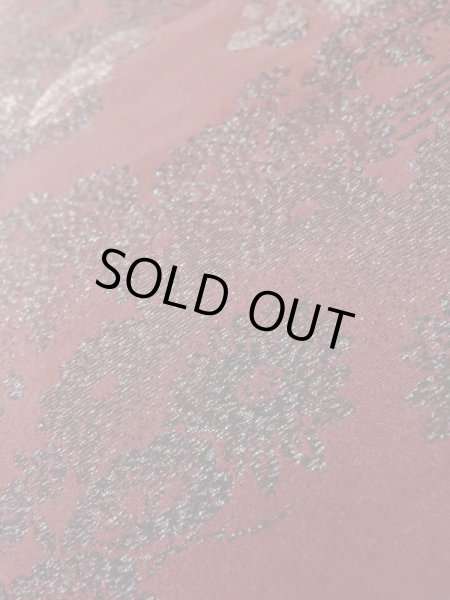 画像9: L1104A  羽織 女性用着物  シルク(正絹)   えんじ, 花 【中古】 【USED】 【リサイクル】 ★★☆☆☆ (9)