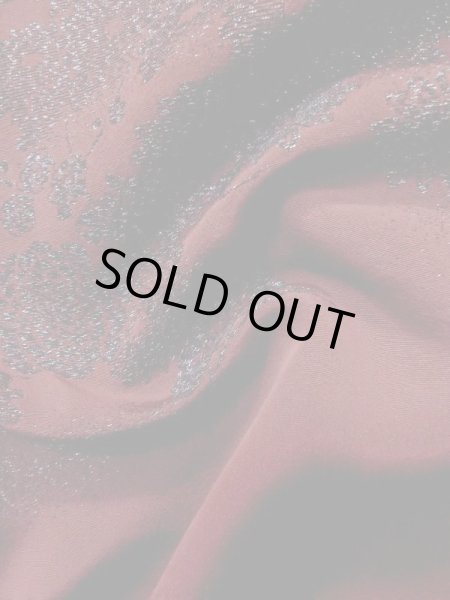 画像10: L1104A  羽織 女性用着物  シルク(正絹)   えんじ, 花 【中古】 【USED】 【リサイクル】 ★★☆☆☆ (10)