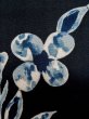 画像6: L1104B  羽織 女性用着物  シルク（正絹）  深い 青, 花 【中古】 【USED】 【リサイクル】 ★★★☆☆ (6)