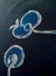 画像9: L1104B  羽織 女性用着物  シルク（正絹）  深い 青, 花 【中古】 【USED】 【リサイクル】 ★★★☆☆ (9)