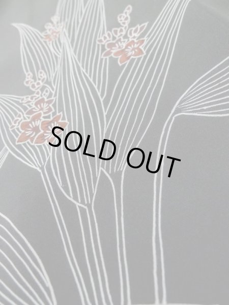 画像7: L1104F Mint  羽織 女性用着物  シルク(正絹)   黒, 花 【中古】 【USED】 【リサイクル】 ★★★★★ (7)