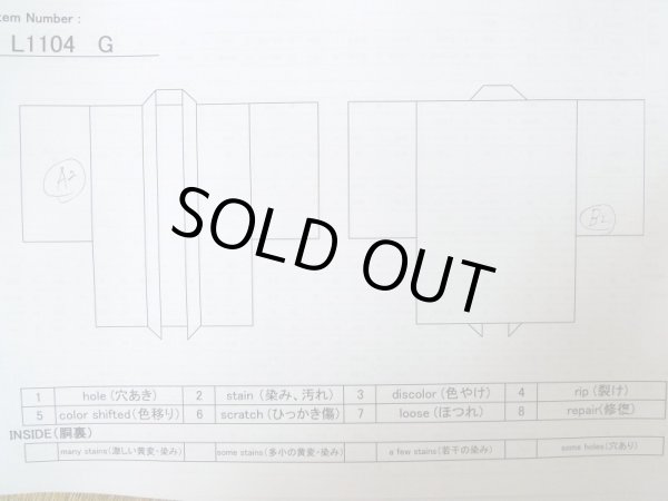 画像13: L1104G  羽織 女性用着物  シルク（正絹）   赤色, 菱 【中古】 【USED】 【リサイクル】 ★★★☆☆ (13)