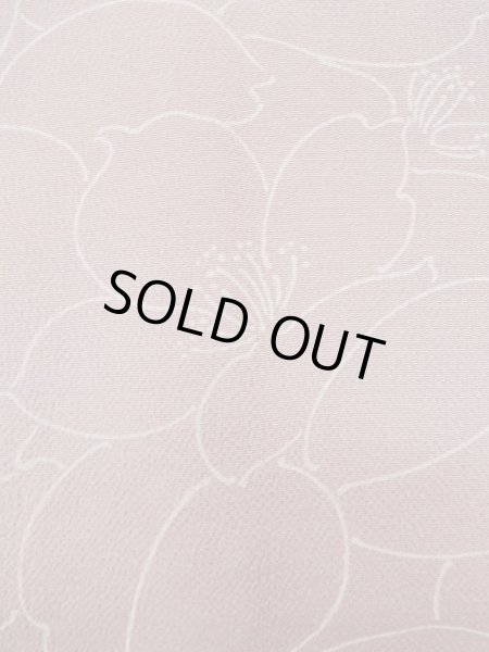 画像6: L1104I  羽織 女性用着物  シルク(正絹) 淡い 薄い 紫色, 椿 【中古】 【USED】 【リサイクル】 ★★★☆☆ (6)