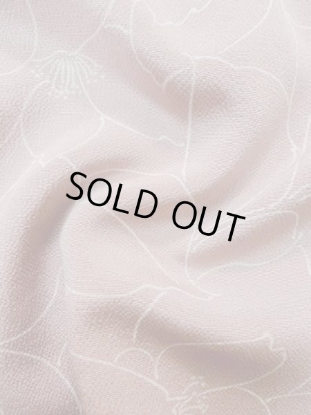 画像12: L1104I  羽織 女性用着物  シルク(正絹) 淡い 薄い 紫色, 椿 【中古】 【USED】 【リサイクル】 ★★★☆☆ (12)