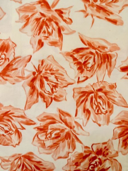 画像4: L1104J  羽織 女性用着物  シルク(正絹)   アイボリー, バラ 【中古】 【USED】 【リサイクル】 ★★☆☆☆ (4)