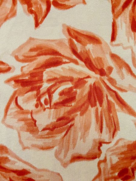 画像5: L1104J  羽織 女性用着物  シルク(正絹)   アイボリー, バラ 【中古】 【USED】 【リサイクル】 ★★☆☆☆ (5)