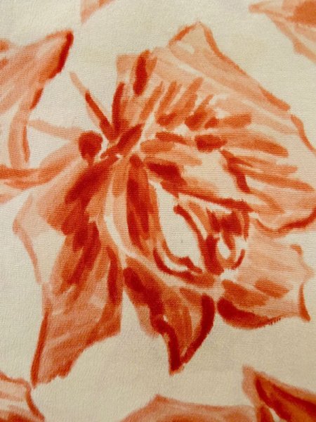 画像6: L1104J  羽織 女性用着物  シルク(正絹)   アイボリー, バラ 【中古】 【USED】 【リサイクル】 ★★☆☆☆ (6)