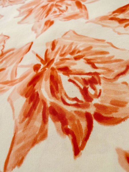 画像9: L1104J  羽織 女性用着物  シルク(正絹)   アイボリー, バラ 【中古】 【USED】 【リサイクル】 ★★☆☆☆ (9)