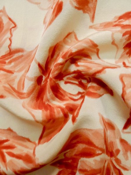 画像11: L1104J  羽織 女性用着物  シルク(正絹)   アイボリー, バラ 【中古】 【USED】 【リサイクル】 ★★☆☆☆ (11)