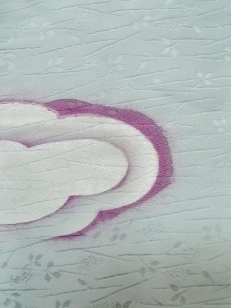 画像6: L1104N  羽織 女性用着物  シルク(正絹)   水色, 雲 【中古】 【USED】 【リサイクル】 ★★☆☆☆ (6)