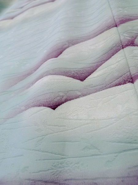 画像7: L1104N  羽織 女性用着物  シルク(正絹)   水色, 雲 【中古】 【USED】 【リサイクル】 ★★☆☆☆ (7)