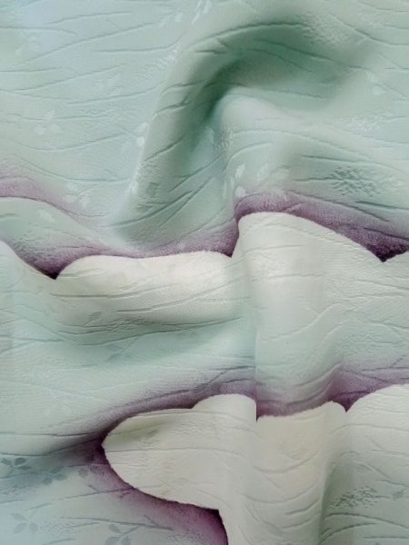 画像10: L1104N  羽織 女性用着物  シルク(正絹)   水色, 雲 【中古】 【USED】 【リサイクル】 ★★☆☆☆ (10)