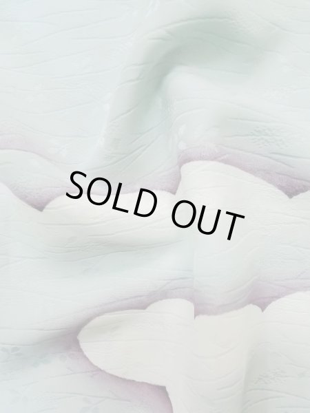 画像10: L1104N  羽織 女性用着物  シルク（正絹）   水色, 雲 【中古】 【USED】 【リサイクル】 ★★☆☆☆ (10)