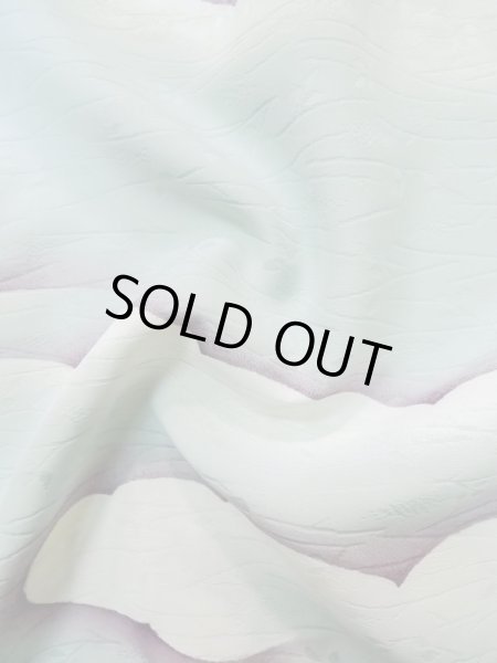 画像11: L1104N  羽織 女性用着物  シルク（正絹）   水色, 雲 【中古】 【USED】 【リサイクル】 ★★☆☆☆ (11)