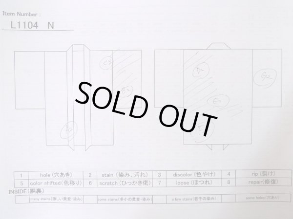 画像12: L1104N  羽織 女性用着物  シルク（正絹）   水色, 雲 【中古】 【USED】 【リサイクル】 ★★☆☆☆ (12)