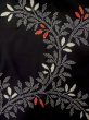 画像3: L1104P  羽織 女性用着物  シルク（正絹）   黒, 草 【中古】 【USED】 【リサイクル】 ★★★☆☆ (3)