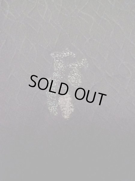 画像7: L1104R Mint  羽織 女性用着物  シルク(正絹)   黒, 抽象的模様 【中古】 【USED】 【リサイクル】 ★★★★☆ (7)