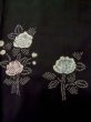 画像4: L1104S  羽織 女性用着物  シルク（正絹）   黒, 抽象的模様 【中古】 【USED】 【リサイクル】 ★★★☆☆ (4)