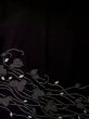 画像3: L1104U  羽織 女性用着物  化繊   黒, つた 【中古】 【USED】 【リサイクル】 ★★☆☆☆ (3)