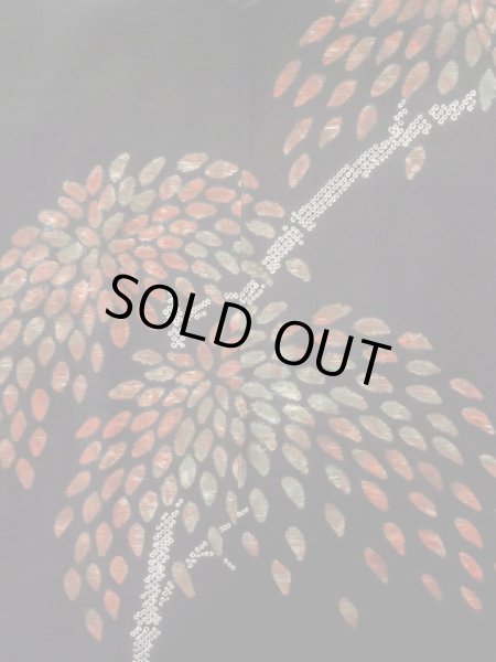 画像3: L1104W Mint  羽織 女性用着物  シルク(正絹)   黒, 木 【中古】 【USED】 【リサイクル】 ★★★★☆ (3)