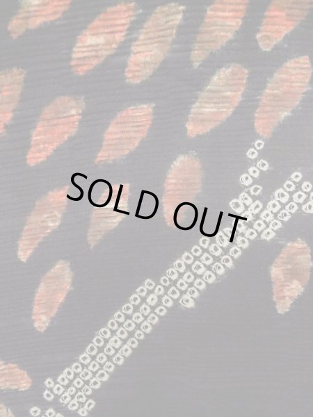 画像4: L1104W Mint  羽織 女性用着物  シルク(正絹)   黒, 木 【中古】 【USED】 【リサイクル】 ★★★★☆ (4)