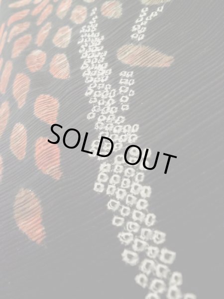 画像9: L1104W Mint  羽織 女性用着物  シルク(正絹)   黒, 木 【中古】 【USED】 【リサイクル】 ★★★★☆ (9)