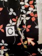 画像16: L1104Z  羽織 女性用着物  シルク（正絹）   黒, 抽象的模様 【中古】 【USED】 【リサイクル】 ★☆☆☆☆ (16)