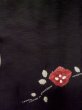 画像3: L1105A Mint  羽織 女性用着物  シルク（正絹）   黒, 花 【中古】 【USED】 【リサイクル】 ★★★★☆ (3)