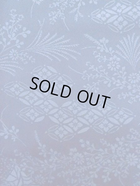 画像5: L1116K  小紋 女性用着物  シルク(正絹)   青, 花 【中古】 【USED】 【リサイクル】 ★★★☆☆ (5)