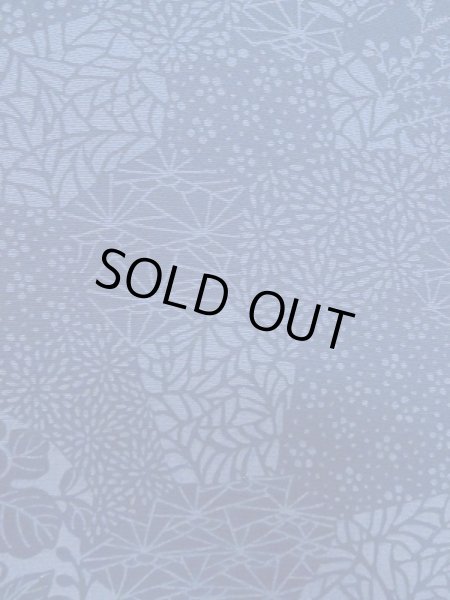 画像7: L1116K  小紋 女性用着物  シルク(正絹)   青, 花 【中古】 【USED】 【リサイクル】 ★★★☆☆ (7)