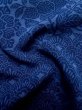 画像11: L1116K  小紋 女性用着物  シルク（正絹）   青, 花 【中古】 【USED】 【リサイクル】 ★★★☆☆ (11)