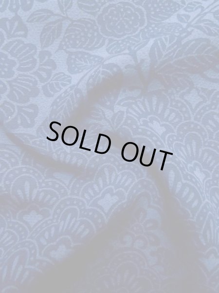 画像11: L1116K  小紋 女性用着物  シルク(正絹)   青, 花 【中古】 【USED】 【リサイクル】 ★★★☆☆ (11)