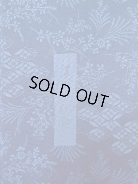 画像13: L1116K  小紋 女性用着物  シルク(正絹)   青, 花 【中古】 【USED】 【リサイクル】 ★★★☆☆ (13)