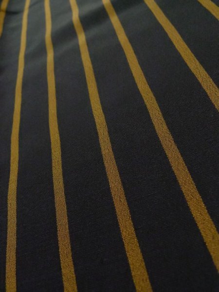 画像7: L1116L  小紋 女性用着物  シルク(正絹)   黒, 縞 【中古】 【USED】 【リサイクル】 ★☆☆☆☆ (7)