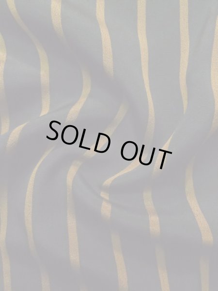 画像10: L1116L  小紋 女性用着物  シルク（正絹）   黒, 縞 【中古】 【USED】 【リサイクル】 ★☆☆☆☆ (10)