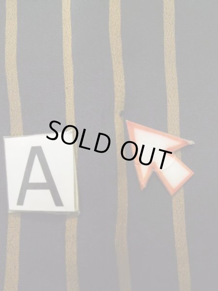 画像12: L1116L  小紋 女性用着物  シルク（正絹）   黒, 縞 【中古】 【USED】 【リサイクル】 ★☆☆☆☆ (12)