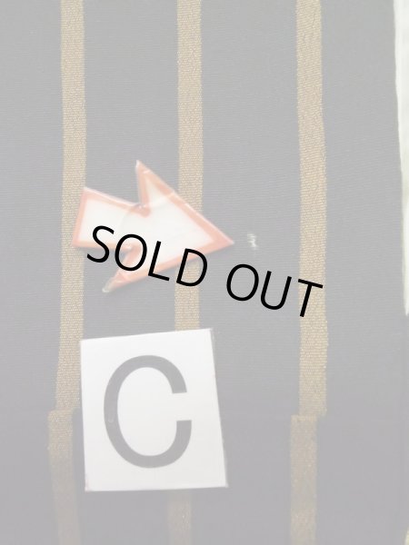 画像14: L1116L  小紋 女性用着物  シルク（正絹）   黒, 縞 【中古】 【USED】 【リサイクル】 ★☆☆☆☆ (14)