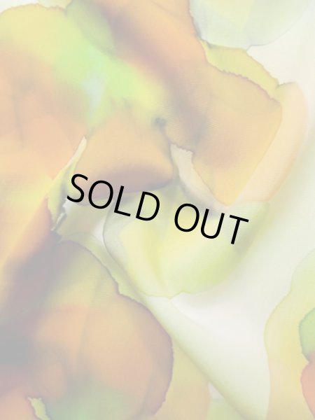 画像13: L1116T  小紋 女性用着物  シルク(正絹) 淡い 薄い マルチカラー, 抽象的模様 【中古】 【USED】 【リサイクル】 ★★★★☆ (13)