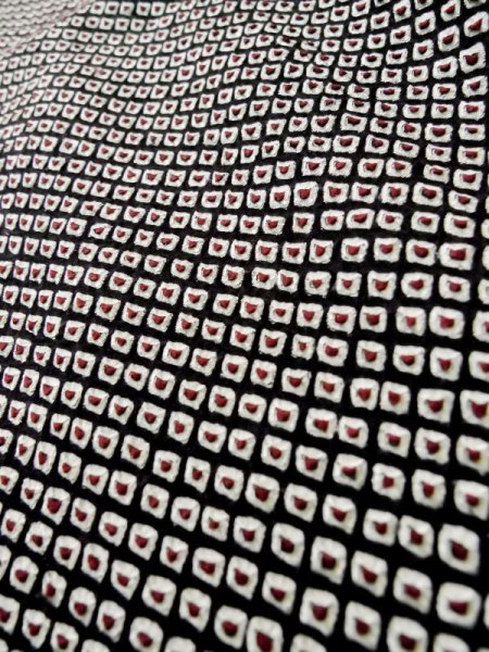 画像8: L1116U Mint  小紋 女性用着物  シルク(正絹)   黒, かのこ 【中古】 【USED】 【リサイクル】 ★★★★☆ (8)